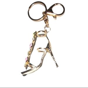Stiletto Crystal & Pearl Keychain NWOT